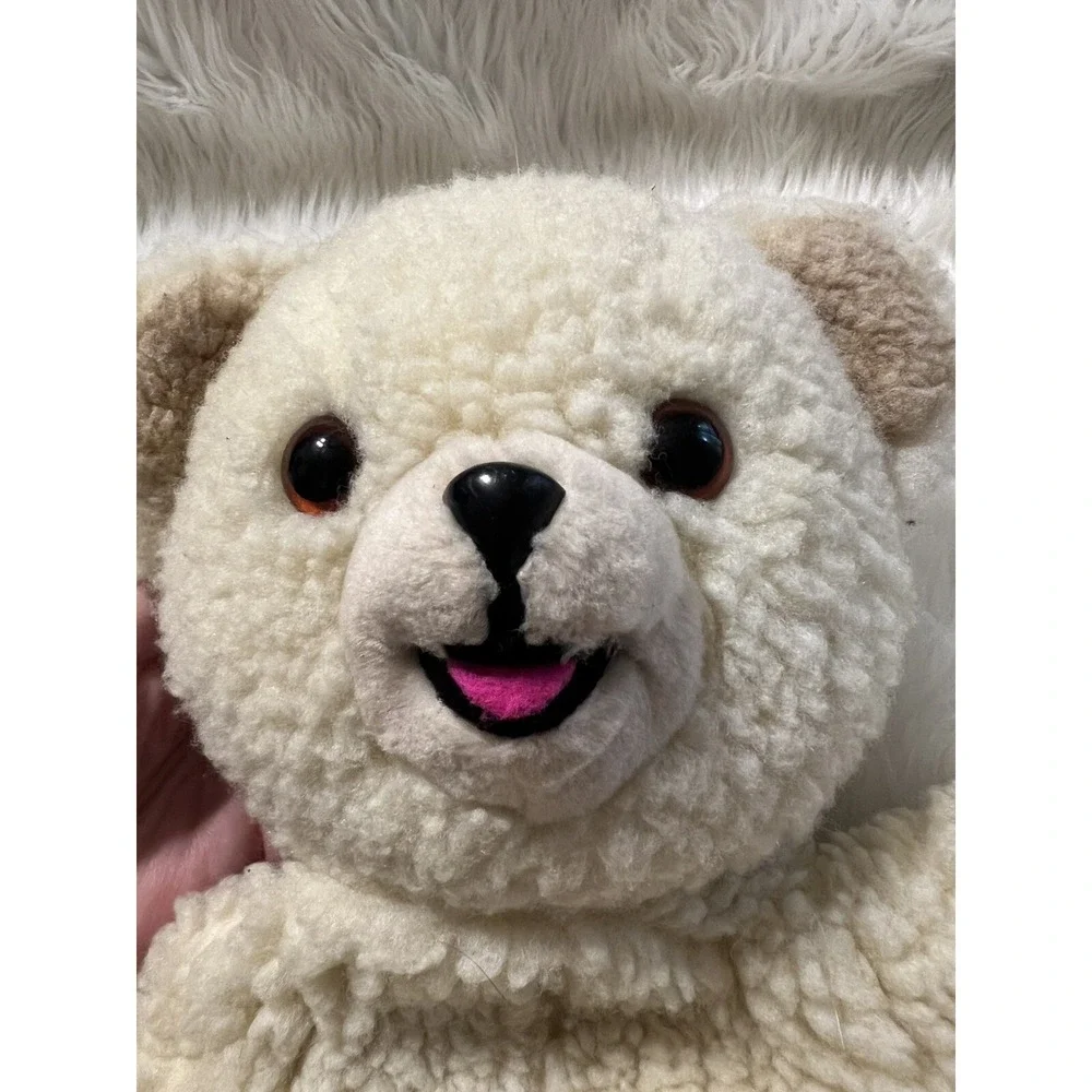 1986 VTG Russ Berrie‎ Snuggle Fabric Softener Teddy Bear Puppet Plush Lever Bros
